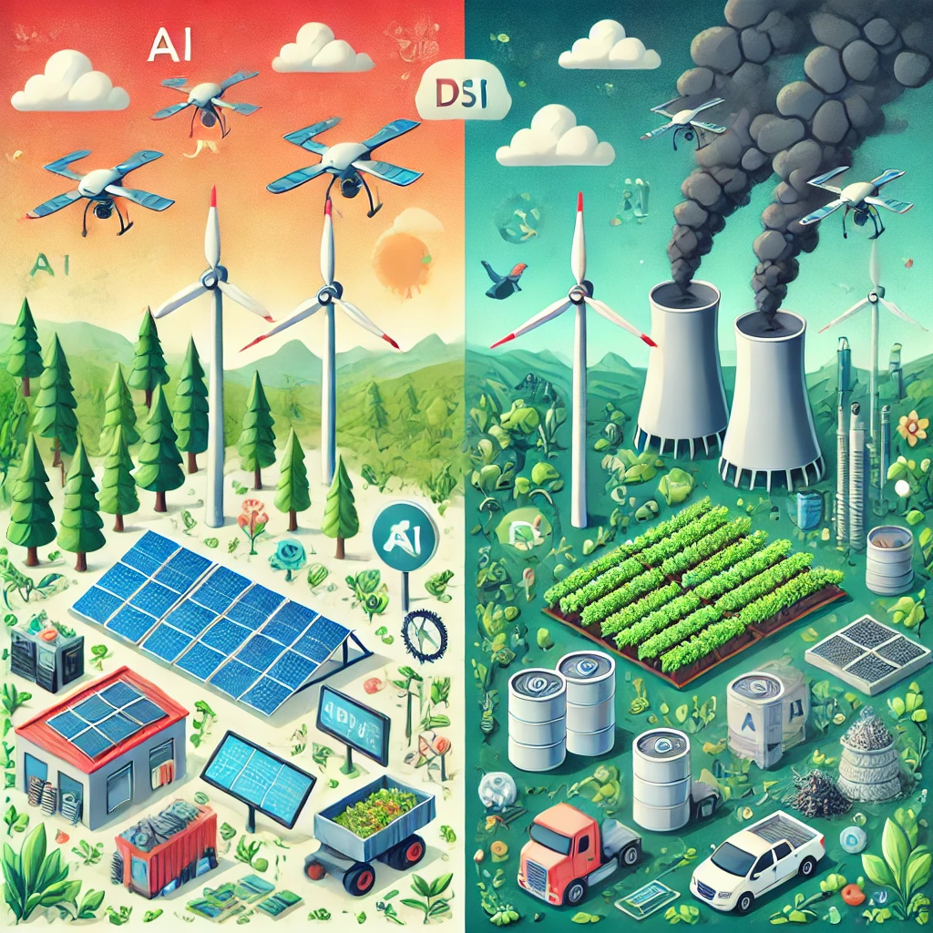 The positive and negative impact of ai on the environment wauwai